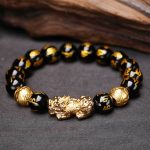 Obsidian Pixiu Feng Shui Wealth-Attracting Bracelet