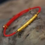 Tibetan Buddhist Auspicious Red String Bracelet