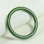 Cyan Jade Longevity Blessing Bangle Bracelet - Image 4