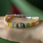 Handmade 925 Sterling Silver Tibetan Om Mani Padme Hum Purity Braided Bracelet - Image 2