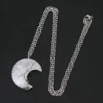 BNatural Quartz Crystal Moon Tree Of Life Healing Energy Necklace Pendant - Image 12
