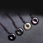 Tibetan Obsidian Protection Necklace pendant - Image 2