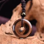 Tibetan Obsidian Protection Necklace pendant - Image 7