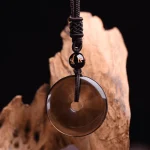Tibetan Obsidian Protection Necklace pendant - Image 8
