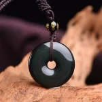 Tibetan Obsidian Protection Necklace pendant - Image 10