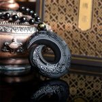 Natural Black Obsidian Ice Obsidian Strength Necklace Pendant - Image 4