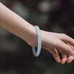 Natural Aquamarine Serenity Bangle Bracelet - Image 13