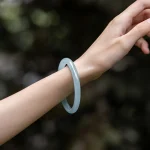 Natural Aquamarine Serenity Bangle Bracelet - Image 16