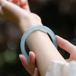 Natural Aquamarine Serenity Bangle Bracelet - Image 18