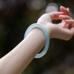 Natural Aquamarine Serenity Bangle Bracelet - Image 2