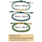 3 PCS Tibetan Copper Beads Healing Protection Luck Bracelet Set - Image 10
