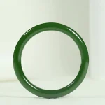 Cyan Jade Longevity Blessing Bangle Bracelet - Image 2