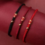 925 Sterling Silver Handcrafted Koi Fish Wealth-Attracting Braided Cord Bracelet - Image 2