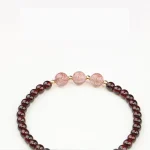 Natural Garnet Strawberry Quartz Calm Bracelet - Image 8