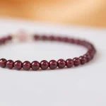 Natural Garnet Strawberry Quartz Calm Bracelet - Image 7