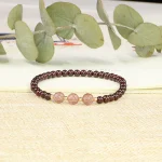 Natural Garnet Strawberry Quartz Calm Bracelet - Image 13