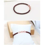 Natural Garnet Strawberry Quartz Calm Bracelet - Image 14