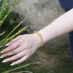 Cyan Jade Copper Auspicious Clouds Calm Healing Bracelet Bangle - Image 4