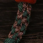 Handmade Tibetan Silver 925 Sterling Silver Zakiram Goddess of Wealth Camel Bone Protection Braided Bracelet - Image 8