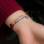 999 Sterling Silver Tibet Handmade Om Mani Padme Hum Fu Character TopRank Character Luck Braided Bracelet - Image 8