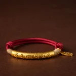 999 Sterling Silver Tibet Handmade Om Mani Padme Hum Fu Character TopRank Character Luck Braided Bracelet - Image 9
