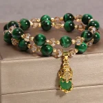 Tiger Eye Pixiu Fox Money Bag Protection Self Confidence Double Wrap Bracelet - Image 8