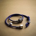 Handmade Tibetan Om Mani Padme Hum Carved Auspicious Amulet Double Wrap Rope Bracelet - Image 5