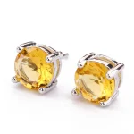 Natural Various Gemstone Amethyst Love Earrings - Image 7