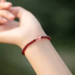 Natural Garnet Strawberry Quartz Calm Bracelet - Image 6