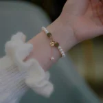Natural Pearl Hetian Jade Happiness Wisdom Bead Bracelet - Image 2
