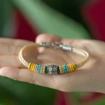 Handmade 925 Sterling Silver Tibetan Om Mani Padme Hum Purity Braided Bracelet - Image 6