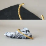 Cyan Jade Copper Auspicious Clouds Calm Healing Bracelet Bangle - Image 10