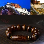 Tibetan Natural Nine-Eye Dzi Bead Agate Wealth Blessings Bracelet - Image 3