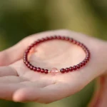 Natural Garnet Strawberry Quartz Calm Bracelet - Image 5