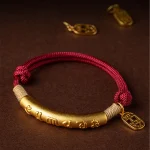 999 Sterling Silver Tibet Handmade Om Mani Padme Hum Fu Character TopRank Character Luck Braided Bracelet - Image 11