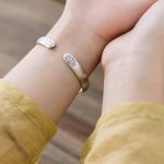 Lotus Flower Heart Sutra White Copper Healing Luck Bracelet - Image 4