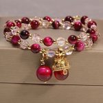 Tiger Eye Pixiu Fox Money Bag Protection Self Confidence Double Wrap Bracelet - Image 9