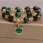 Tiger Eye Pixiu Fox Money Bag Protection Self Confidence Double Wrap Bracelet - Image 10