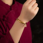 999 Sterling Silver Tibet Handmade Om Mani Padme Hum Fu Character TopRank Character Luck Braided Bracelet - Image 15