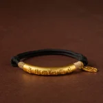 999 Sterling Silver Tibet Handmade Om Mani Padme Hum Fu Character TopRank Character Luck Braided Bracelet - Image 16
