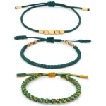 3 PCS Tibetan Copper Beads Healing Protection Luck Bracelet Set - Image 16