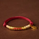 999 Sterling Silver Tibet Handmade Om Mani Padme Hum Fu Character TopRank Character Luck Braided Bracelet - Image 17