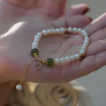 Natural Pearl Hetian Jade Happiness Wisdom Bead Bracelet - Image 13