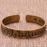 Tibetan Mahāpratisarā Mantra Sanskrit Copper Brass Healing Bracelet Bangle - Image 5