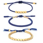 3 PCS Tibetan Copper Beads Healing Protection Luck Bracelet Set - Image 17