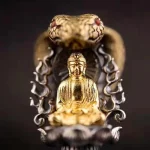 Tibetan Om Mani Padme Hum Buddha Wealth Rotation Necklace Vajra Pendant - Image 5