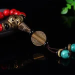 Tibetan Mala Red Turquoise Lucky Necklace Bracelet - Image 5