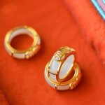 White Jade Luck Ring Necklace - Image 4