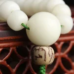 White Jade Bodhi Lotus Mala Harmony Necklace Bracelet - Image 7
