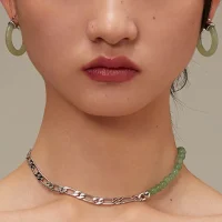 Women's Round Jade Fortune Attracting Earrings